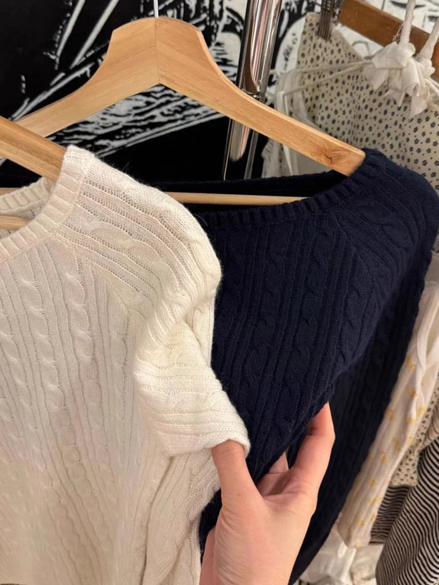 Vintage Navy Knit Sweater