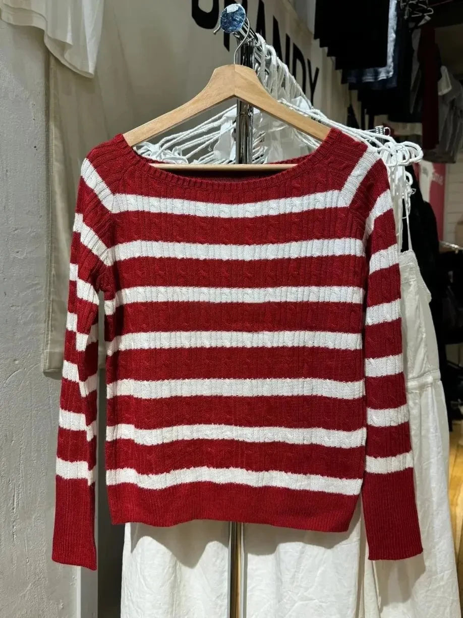 Vintage Navy Knit Sweater