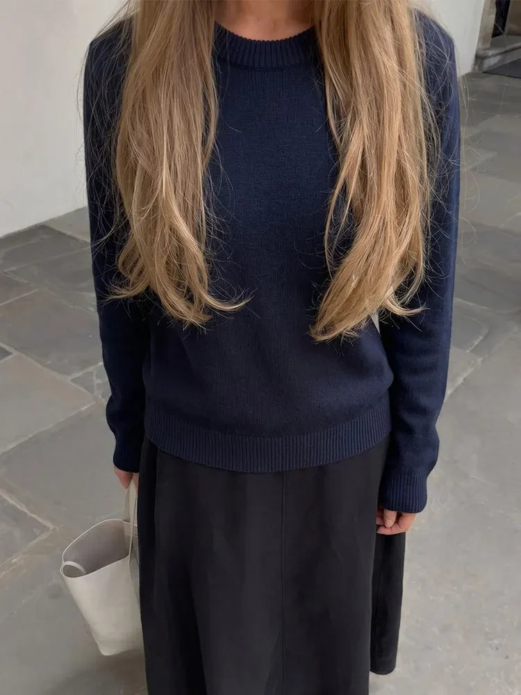 Navy Blue Knit Sweater