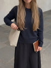 Navy Blue Knit Sweater