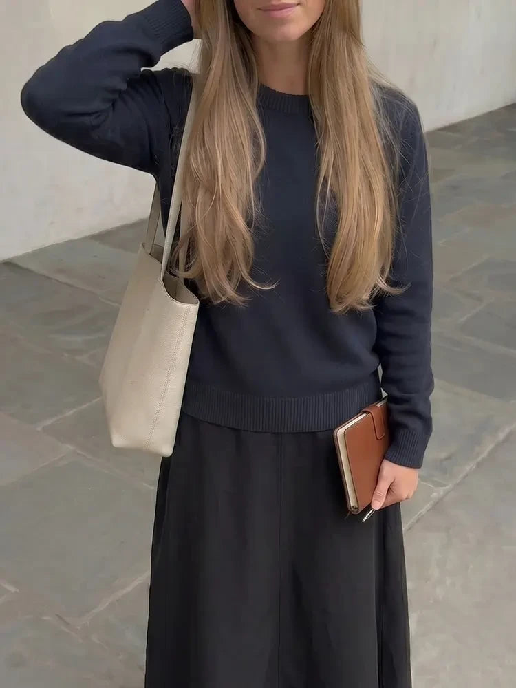 Navy Blue Knit Sweater