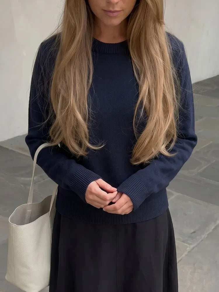 Navy Blue Knit Sweater