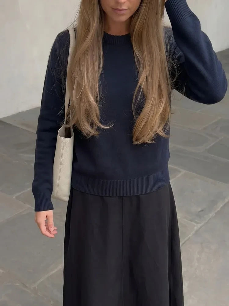 Navy Blue Knit Sweater