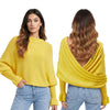 Ribbed Knit Boat Neck Pullover