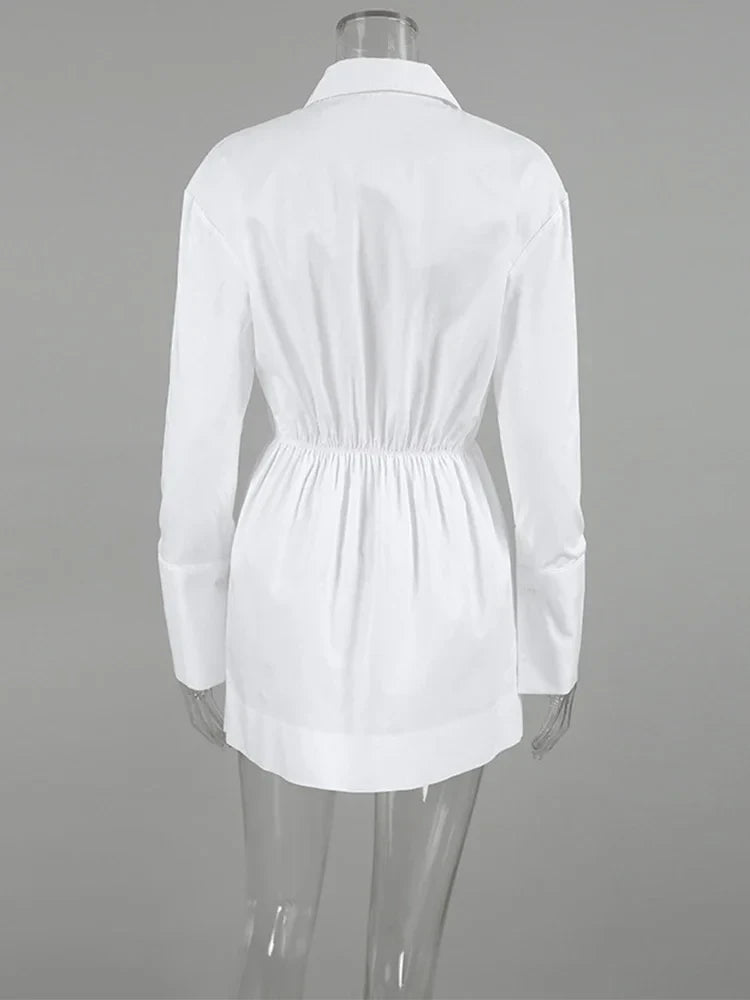 Trendix Button Lapel Shirt Dress