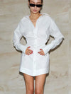 Trendix Button Lapel Shirt Dress
