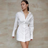 Trendix Button Lapel Shirt Dress