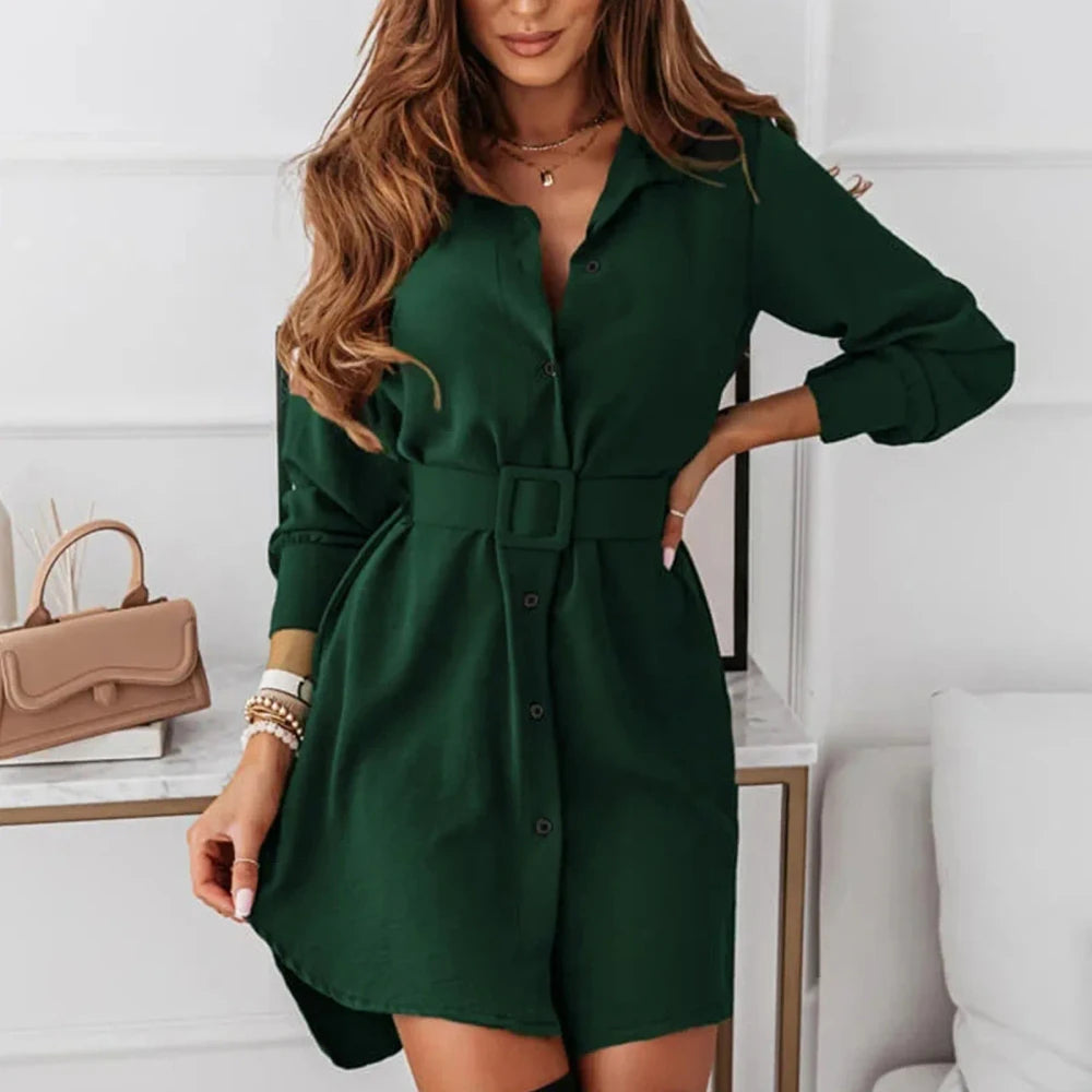 Long Sleeve Casual Shirt Dress