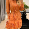 Lace Hollow Shirt Dress
