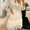 Lace Hollow Shirt Dress
