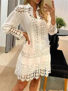 Lace Hollow Shirt Dress