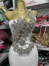 Rhinestone One-Shoulder Bandage Dress