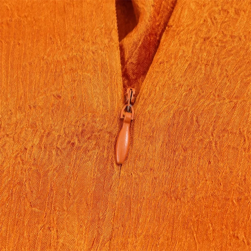 Orange Satin Ribbon Top