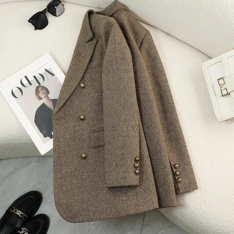 Thick Woolen Office Blazer