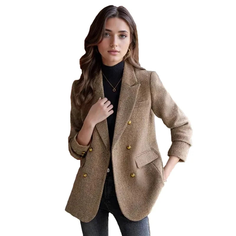 Thick Woolen Office Blazer