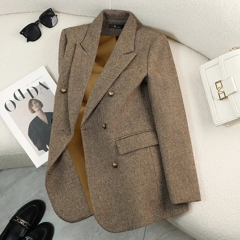 Thick Woolen Office Blazer
