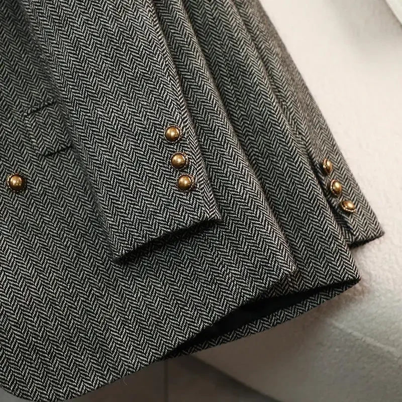 Thick Woolen Office Blazer