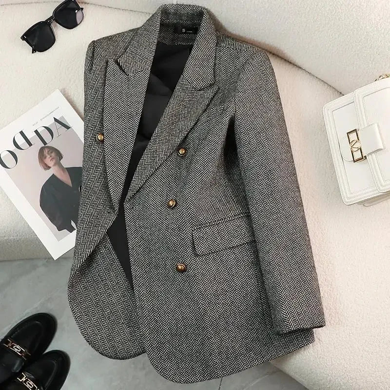 Thick Woolen Office Blazer