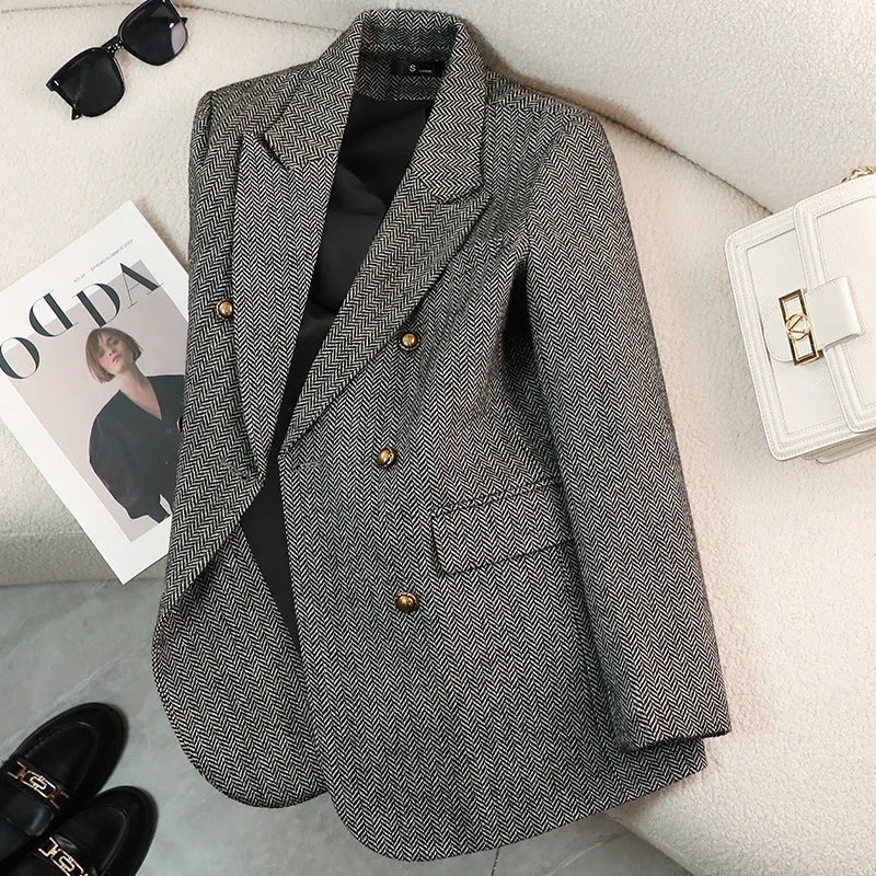 Thick Woolen Office Blazer