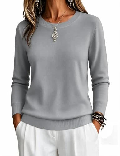 Zeagoo Lightweight Long Sleeve Crewneck Sweater