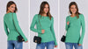 Anrabess Ribbed Long Sleeve Fitted Top
