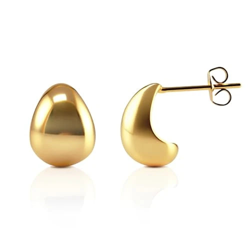 Lightweight Gold Teardrop Earrings