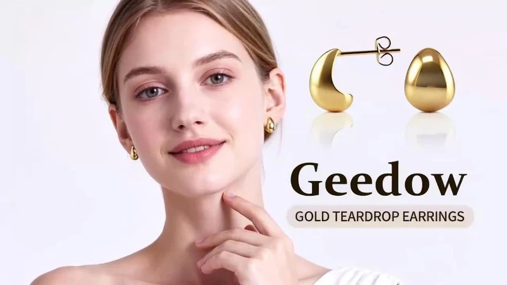 Lightweight Gold Teardrop Earrings