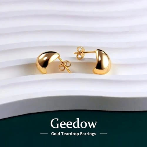 Lightweight Gold Teardrop Earrings