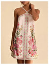 RoseSeek Tropical Halter Sundress