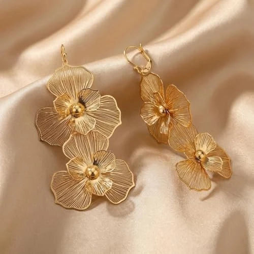 Floral Petal Dangle Earrings