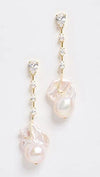 By Adina Eden Pearl Dangling Stud Earrings