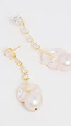By Adina Eden Pearl Dangling Stud Earrings