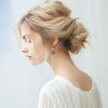 Gold-Plated Simulated Sapphire Dangle Earrings