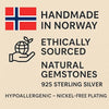Natural Gemstone Sterling Silver Drop Earrings