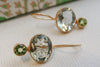 Natural Gemstone Sterling Silver Drop Earrings