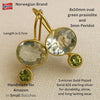 Natural Gemstone Sterling Silver Drop Earrings