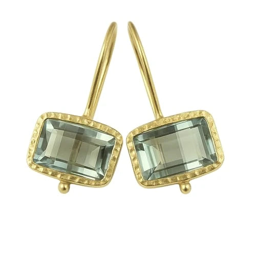 Handmade Gold Vermeil Gemstone Drop Earrings