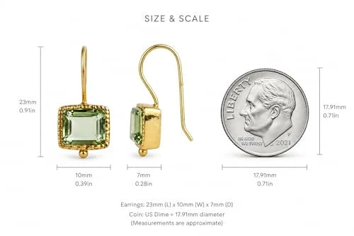 Handmade Gold Vermeil Gemstone Drop Earrings
