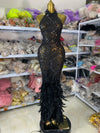 Sequined Feather Gala Dress