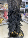Sequined Feather Gala Dress