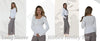 Ribbed Long Sleeve Square Neck Tee
