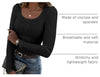 Ribbed Long Sleeve Square Neck Tee