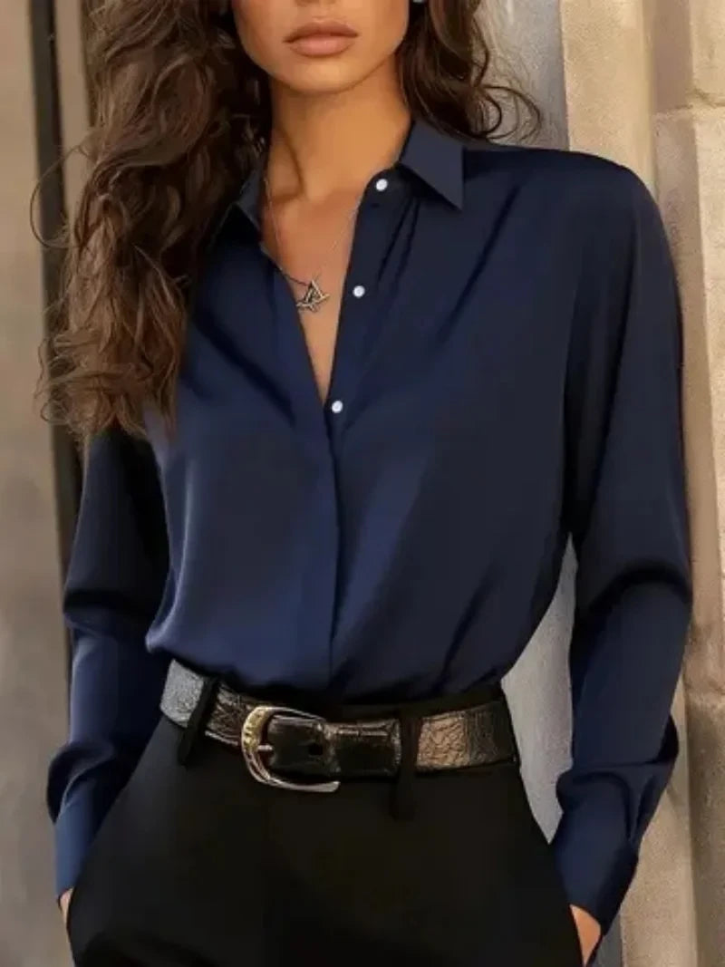 Long Sleeve Button Down Blouse