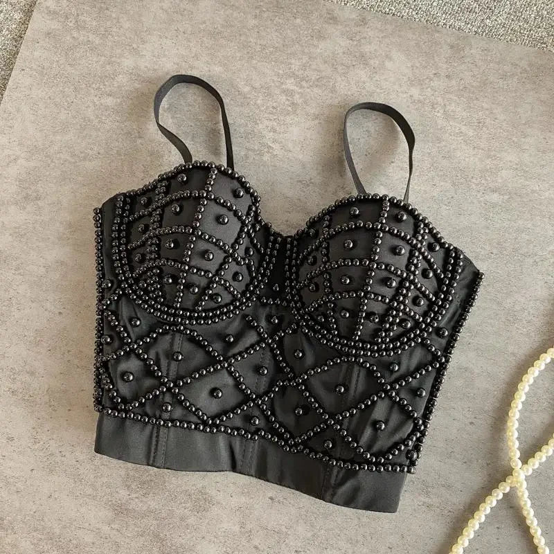 Beaded Pearl Corset Top