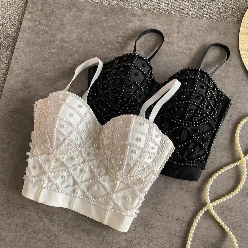 Beaded Pearl Corset Top