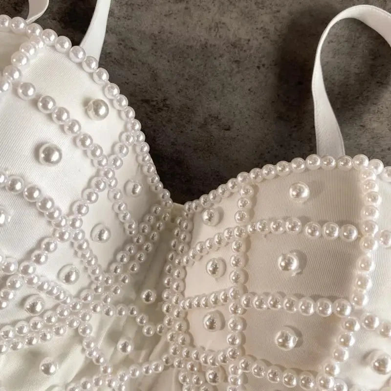 Beaded Pearl Corset Top