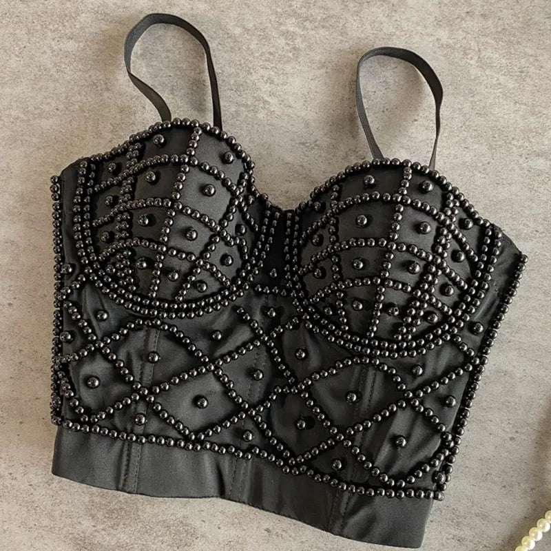Beaded Pearl Corset Top