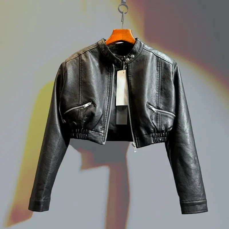 Faux Leather Motorcycle Jacket