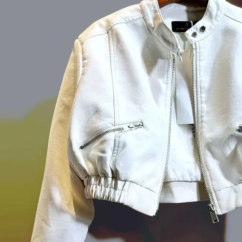 Faux Leather Motorcycle Jacket