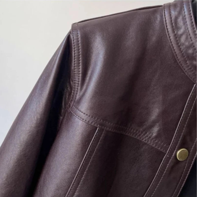 Faux Leather Motorcycle Jacket